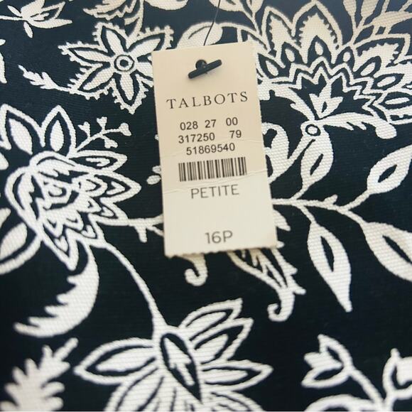 Talbots Dreamy Floral Stretch Cotton Canvas Skirt 16P NWT - Picture 9 of 10